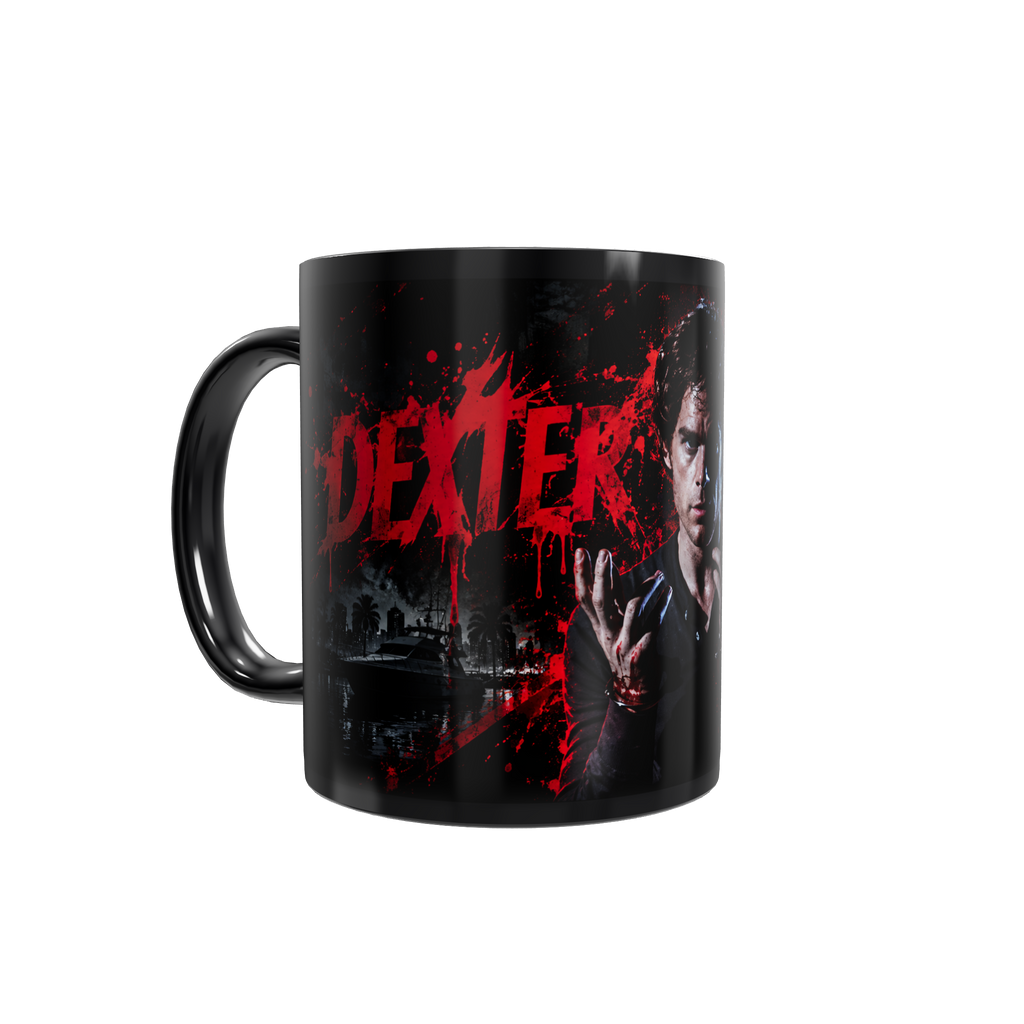 Dexter - Caneca Preta | Caneca Personalizada Série Dexter Dexter Morgan Caneca Preta