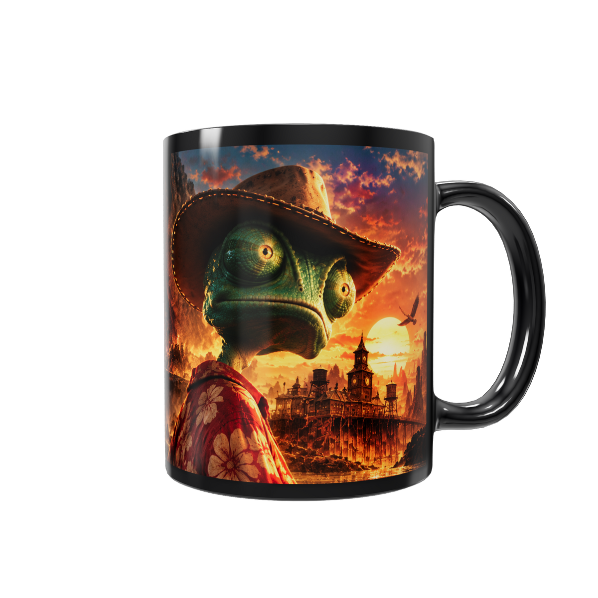 Rango - Caneca Preta | Caneca Personalizada Filme Rango Caneca Preta