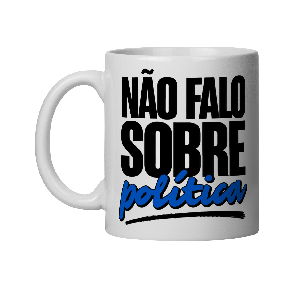 Não falo sobre Política | Caneca Personalizada Flávio Bolsonaro 22 Eleição Eleições